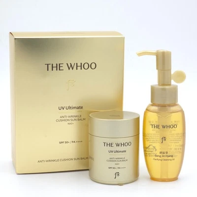 THE HISTORY OF WHOO The Whoo UV Ultimate Anti Wrinkle Cushion Sun Balm Special Set 2 Items K-Beauty
