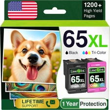 65XL Ink Cartridges for HP Deskjet 2622 2652 3722 3755 ENVY 5000 5052 3721 3730