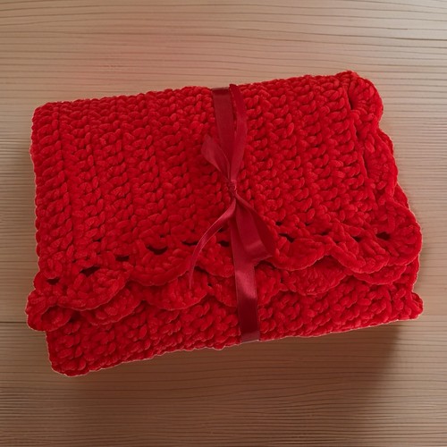 Beautiful Unisex Chenille Baby Blanket Car Seat Pram Ect 26”24”❤️