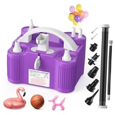 4-in-1 Electric Balloon Pump for All Balloons, Inflatables, and Sports purple