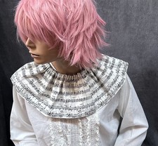 Vtg clown Ruff costume ruffle collar Music Theme Black White Musical