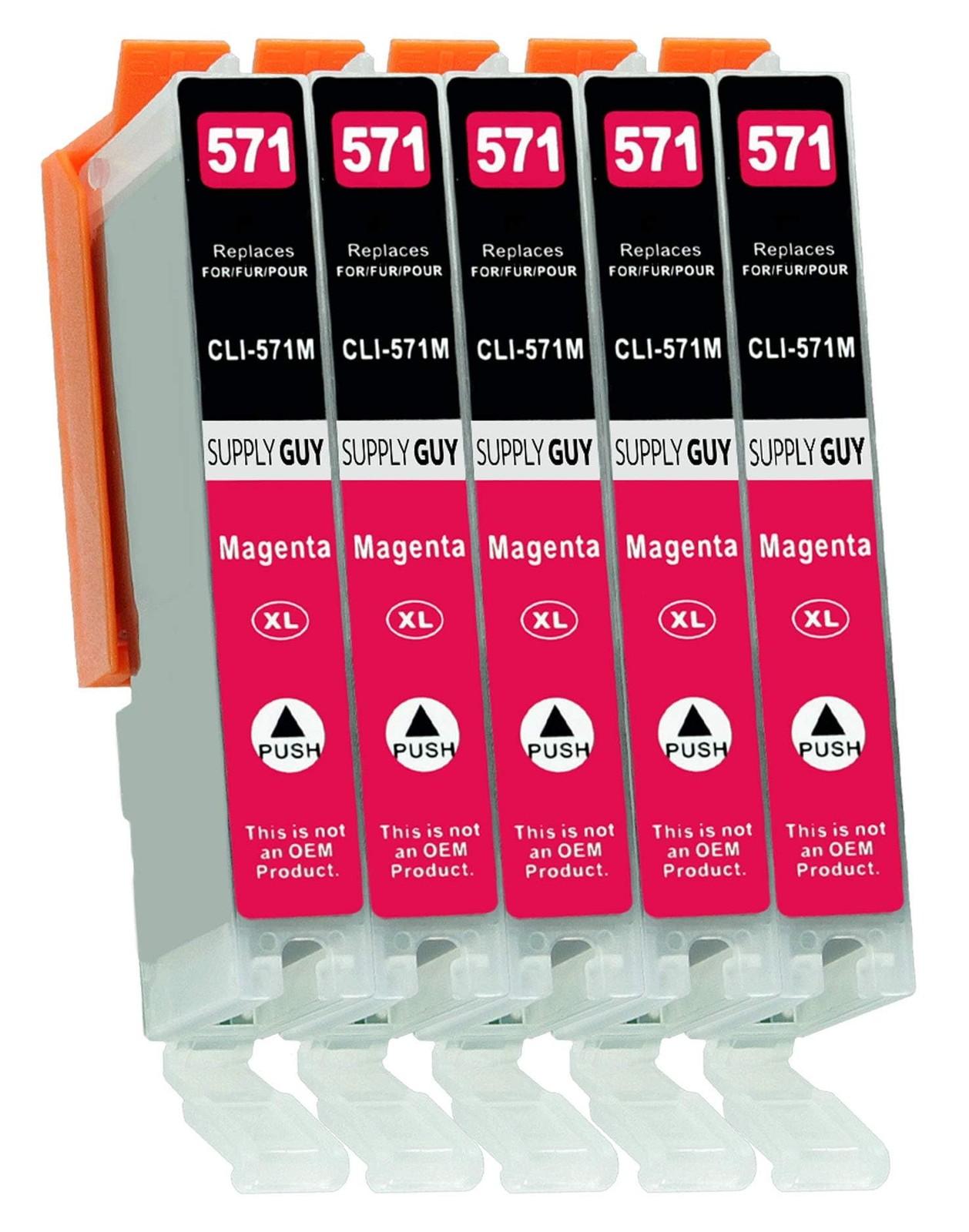 Cartouche CLI-571 Magenta Canon compatible réservoir encre de rechange jet d'encre