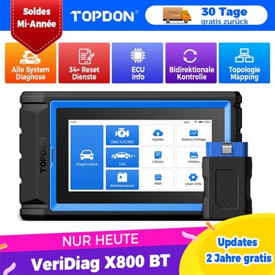 2026 TOPDON VeriDiag X800BT AutoVIN-Erkennung und umfassende ECU-Datenauslese