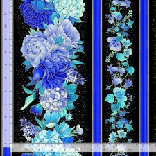Escapade Butterfly Flowers CM3792 STRIPE Multi Timeless Durable Cotton Fabric