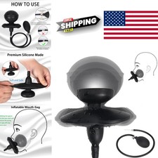 Comfortable Inflatable Mouth Gag for Restraint Play Adjustable Silicone Design