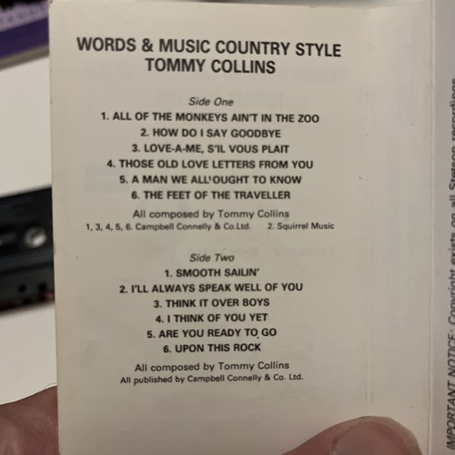 Tommy Collins - Words and Music Country Style. Cassette. Stetson. UK. - Picture 13 of 15