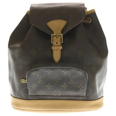 Louis Vuitton Monogram Monsouris Rucksack Brown Leather Used