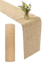Burlap Table Runner 12 108 Inch   Rustic Jute Fabric Roll with No-Fray Edges ...