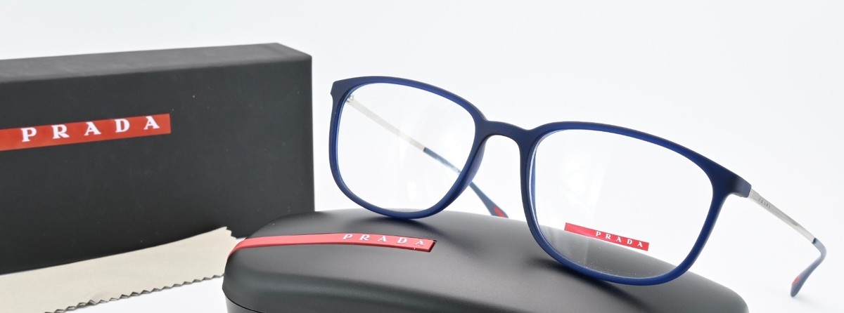 PRADA LINEA ROSSA Eyeglasses VPS 03H 55-18 U63-101 140 Rectangle