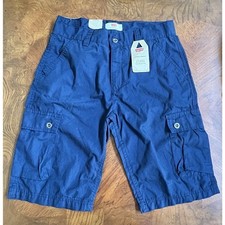 Levi  s Boys Cargo Shorts Size 16 W28 Dark Blue Pockets Below Knee Loose 42