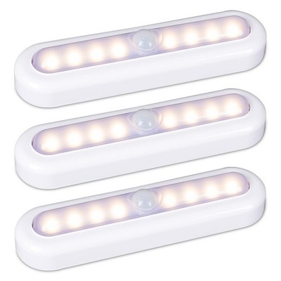 STAR-SPANGLED 3 Pack 7  Motion Sensor Lights Indoor Battery Operated, Stick o...