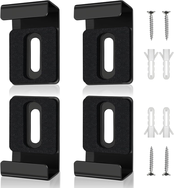 Spiegelhalterung Wand, 4 StüCk Spiegelhalter, Schwarz Spiegel Halterung, Breite-image