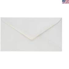 Lightweight 100PK White Gummed Envelopes - 3.625 x 6.5 Inch for Reliable Mailing