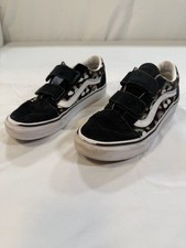 Vans Old Skool V Rainbow Stars Black Suede Kids Size 3.0