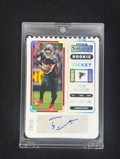 Tyler Allgeier 2022 Panini Contenders Rookie Ticket Stub Auto /25 Falcons