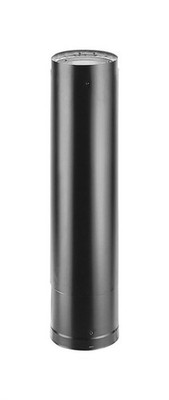 DuraVent 6'' Double Wall Stove Pipe, Adjustable 40-68'', Black, UL Listed