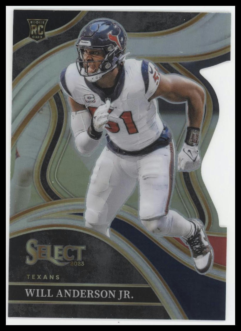2023 Panini Select #207 Will Anderson Jr. Black and Red Prizms Die Cuts