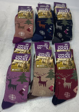 12 Pairs Lamb Wool Socks 85 Wool Womens 9-11 Assorted Colors Winter Variety