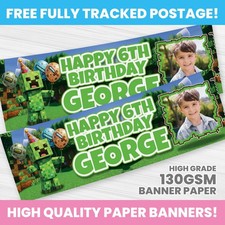 PERSONALISED GAMING BANNER ANY NAME VIDEO GAME PARTY PHOTO BANNERS