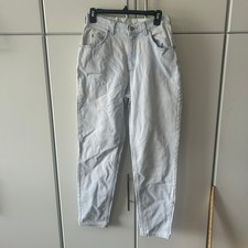 Vintage Lee High Waisted Mom Jeans Light Wash Tapered Leg Denim Pants 27 Waist