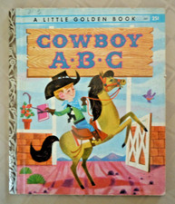 COWBOY A.B.C  (1960)  Little Golden Book #389  FINE cond. "A" First Edition