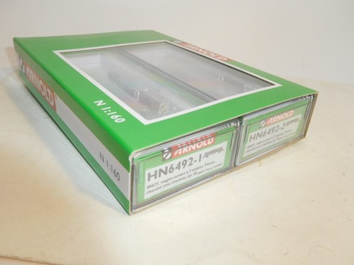 ++ G2009 N Arnold HN6491 Set 2tlg. offene Güterwagen Kohle SNCF Ep3 NEM KK NEU - Picture 4 of 4