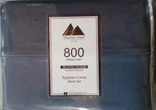 MAYFAIR LINEN 800 THREAD COUNT EGYPTIAN 100% COTTON 4 PCS SET KING DEEP  BLUE