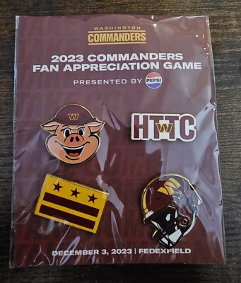 Washington commanders pins Pin Set 2023 Fan Appreciation Game SGA HTTC Helmet 4