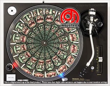 Green Monster - 7"-12" DJ slipmat for LP turntable record player 