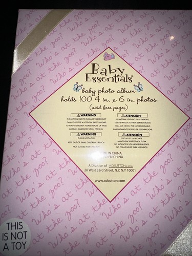 baby essentials pink baby photo book With Cloth Cover Holds 100 4x6 Photos NIP - Picture 5 of 9