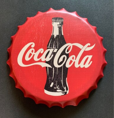 Vintage Flaschenverschluss Coca Cola Blechschild Wandschild Bar Wohnkultur Schild