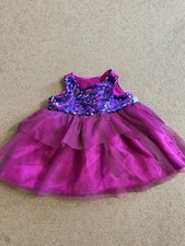 Build a Bear Dress Pink Purple Blue Sequin Tulle Fancy Gown Teddy Clothes Outfit
