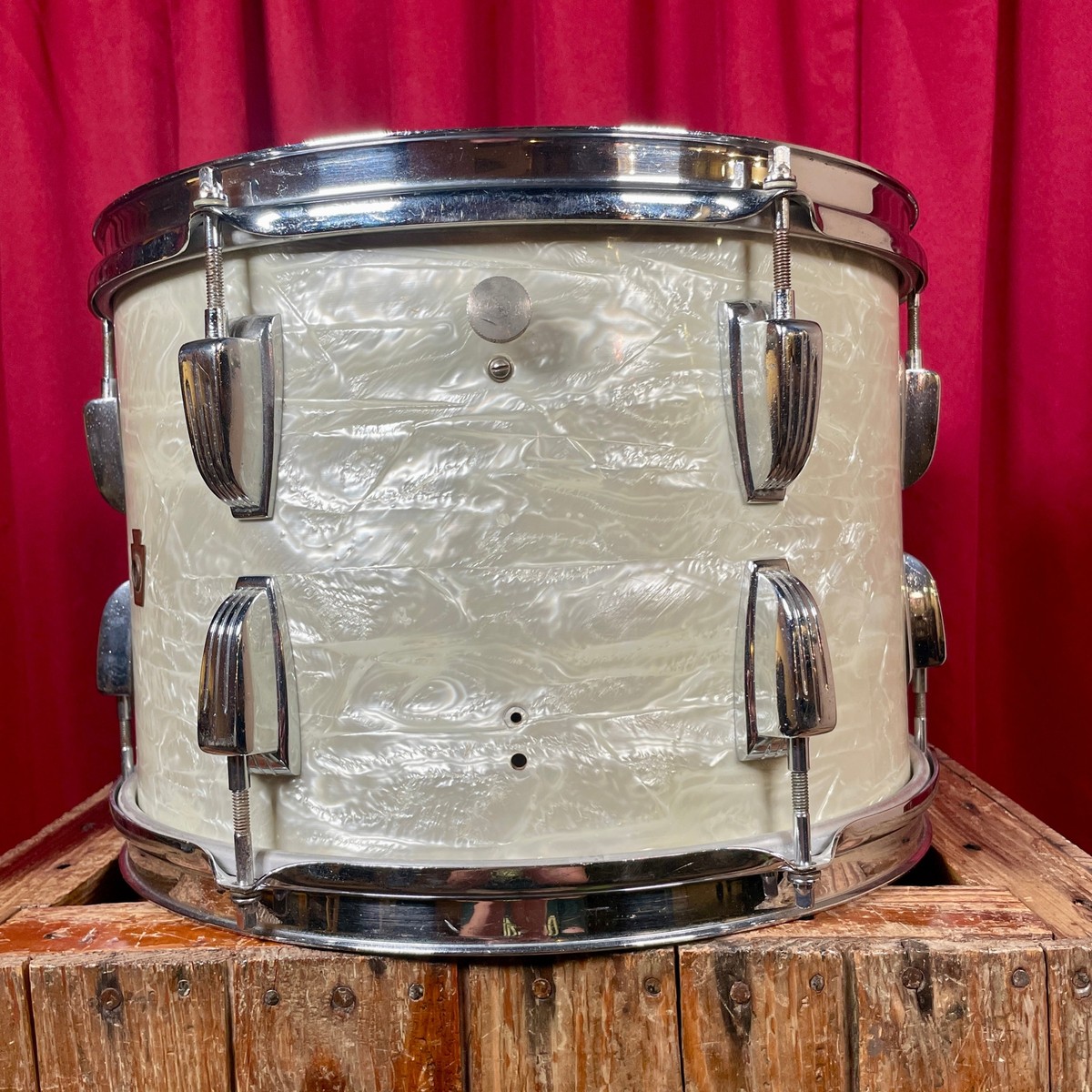 1950s WFL Ludwig Super Classic 9x13 Tom Drum White Marine