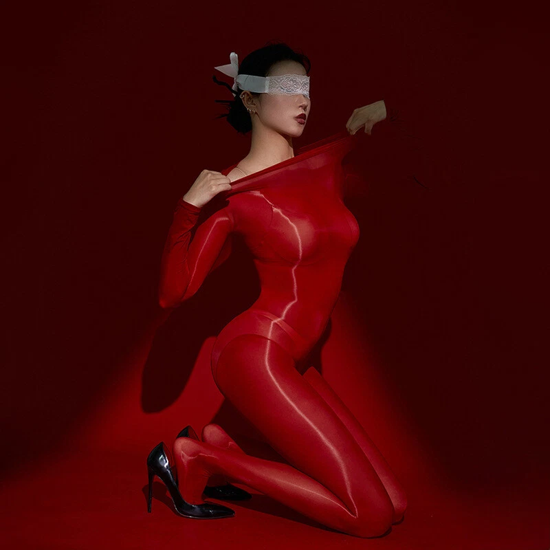 High Quality Oil Shiny Bodysuit Glossy Transparent Seamless Full Body stockings