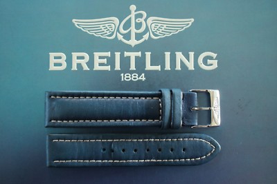 BREITLING CHRONOMAT UTC 20-18 BLUE SMOOTH CALF BUCKLE WATCH BAND