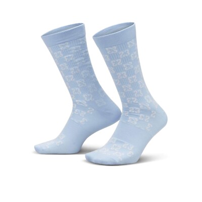 Nike Jordan Adult Blue Crew Polyester Dri Fit Everyday Essential Socks Sz M 6-8