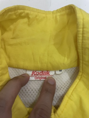 Vintage Kodak Windbreaker Men Women Yellow Jacket - Picture 7 of 10