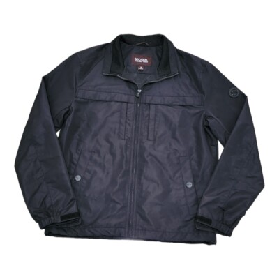NWOT Michael Kors Black Polyester Jacket Men Medium Lined Pockets Long-Sleeved