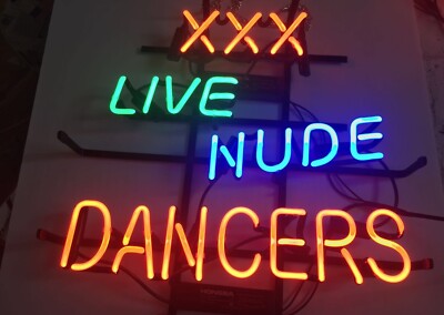 XXX Live Nude Dancers Neon Light Sign 20"x16" Lamp Glass Decor Space