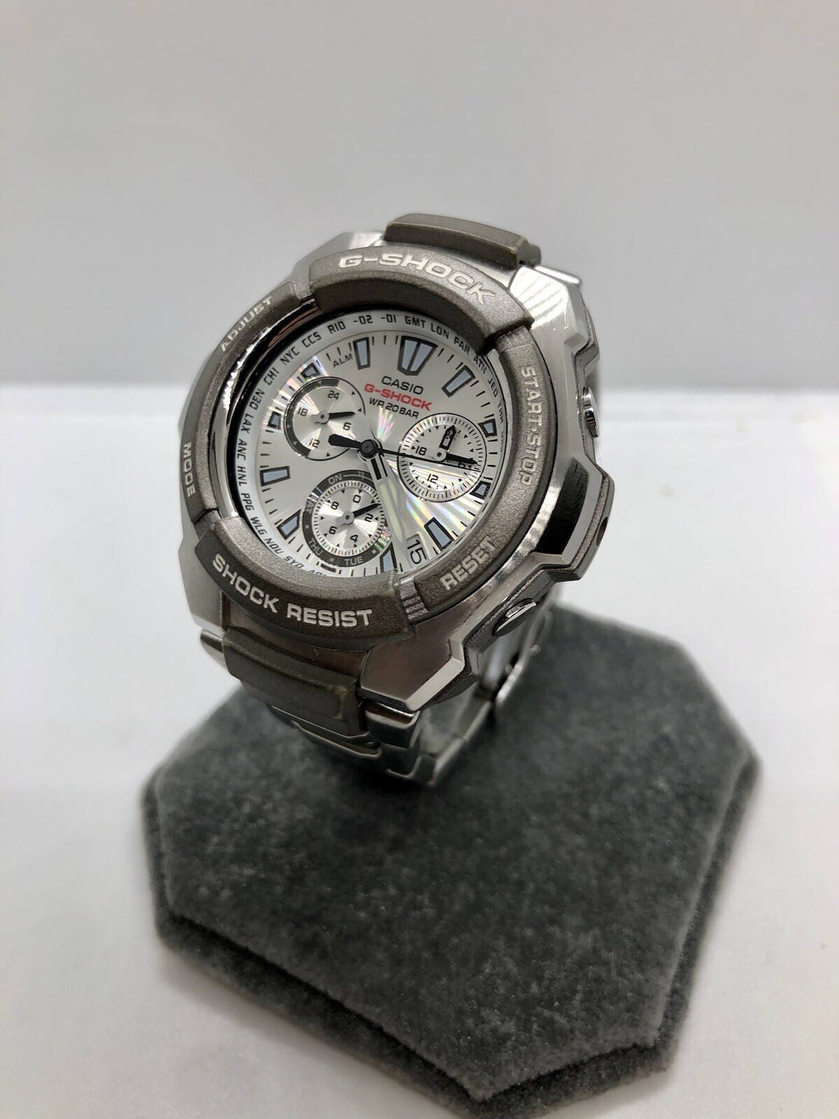 RARE Vintage Casio MrG Cockpit Chronograph Watch in Steel G-1000D 5034