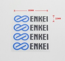 4 X Enkei Wheel Decal Sticker Blue Black For Ts-5 Pr05 Kojin Rt6 Pf05 T6r Evo