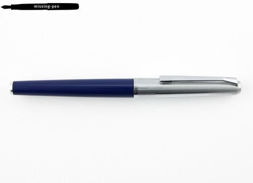 Pelikan 20 Silvexa Fountain Pen in Blue Silver with 14K OB-nib (1965 - 1969). - 第 3/11 張圖片