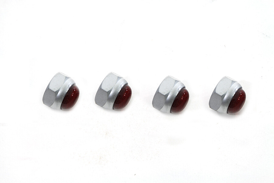 Motorshop Satin Rocker Arm Shaft End Caps - Set of 4
