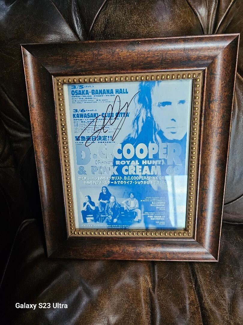 D.C.COOPER (Royal Hunt) Authographed Framed Poster 14