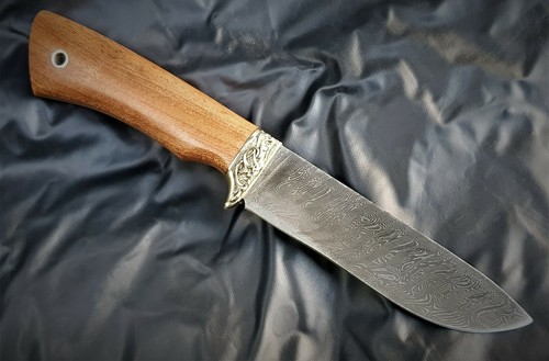 A.Maruschin Russland Outdoor Jagd Messer Шершень Damast stahl HRC62 Handarbeit - Bild 6 von 10