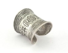Adjustable Tube Ring Antique Silver Plated brass 16mm 5US inner size 2712