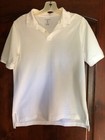 Lands End Boys Polo Uniform White Size L 14 16 100% Cotton Euc