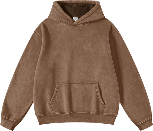 Mens Hoodies Pullover Oversized Hoodie Wash Plush Cotton Hooded Sweatshirt Vinta