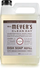 MRS. MEYER'S CLEAN DAY Liquid Dish Soap Refill, Biodegradable Formula, Lavender,