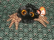 Ty Beanie Ballz * CRAWLEY (Black spider) clip * MWMT RARE & RETIRED HTF  